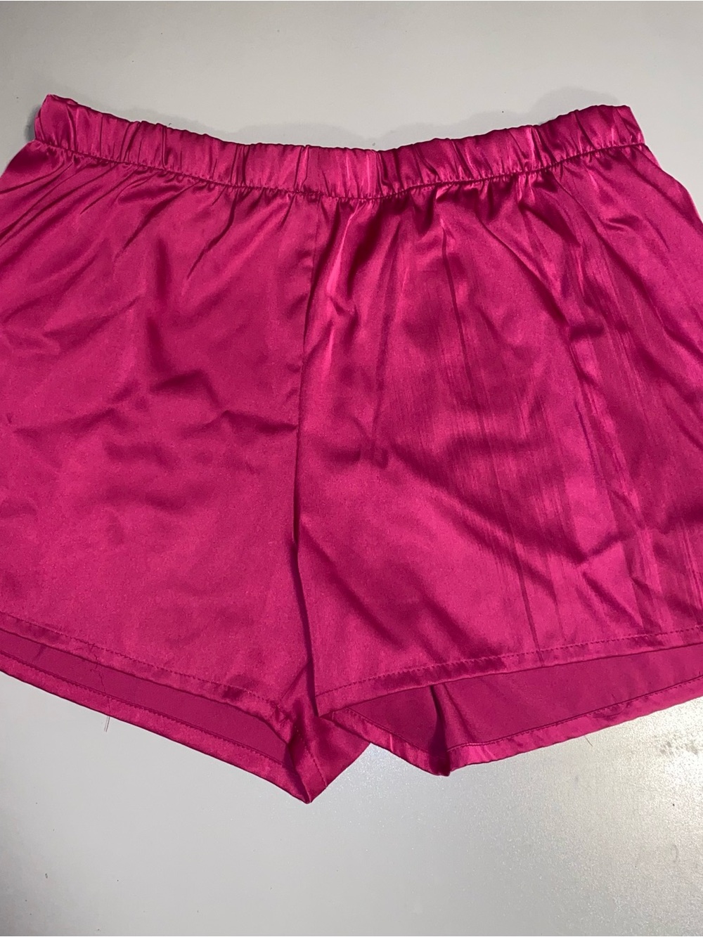 Juicy Couture Large Pink Satin Rhinestone Sleep Shorts